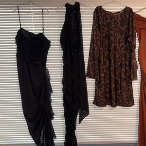 Leopard Print Long Sleeve Dress